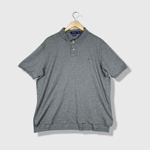 Polo Ralph Lauren Polo Shirt Men XXL Gray Pima Soft Touch Classic Casual